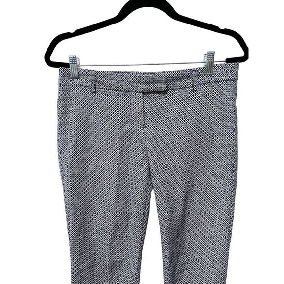 Kenar Royal Blue White Patterned Ankle Business Pants Size 4 - Picture 2 of 13